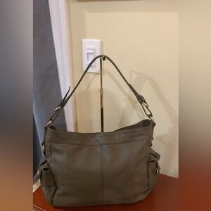 Furla Leather Olive Green Shoulder Bag with Gold hardware